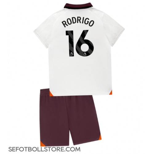Manchester City Rodri Hernandez #16 Replika babykläder Bortaställ Barn 2023-24 Kortärmad (+ korta byxor)
